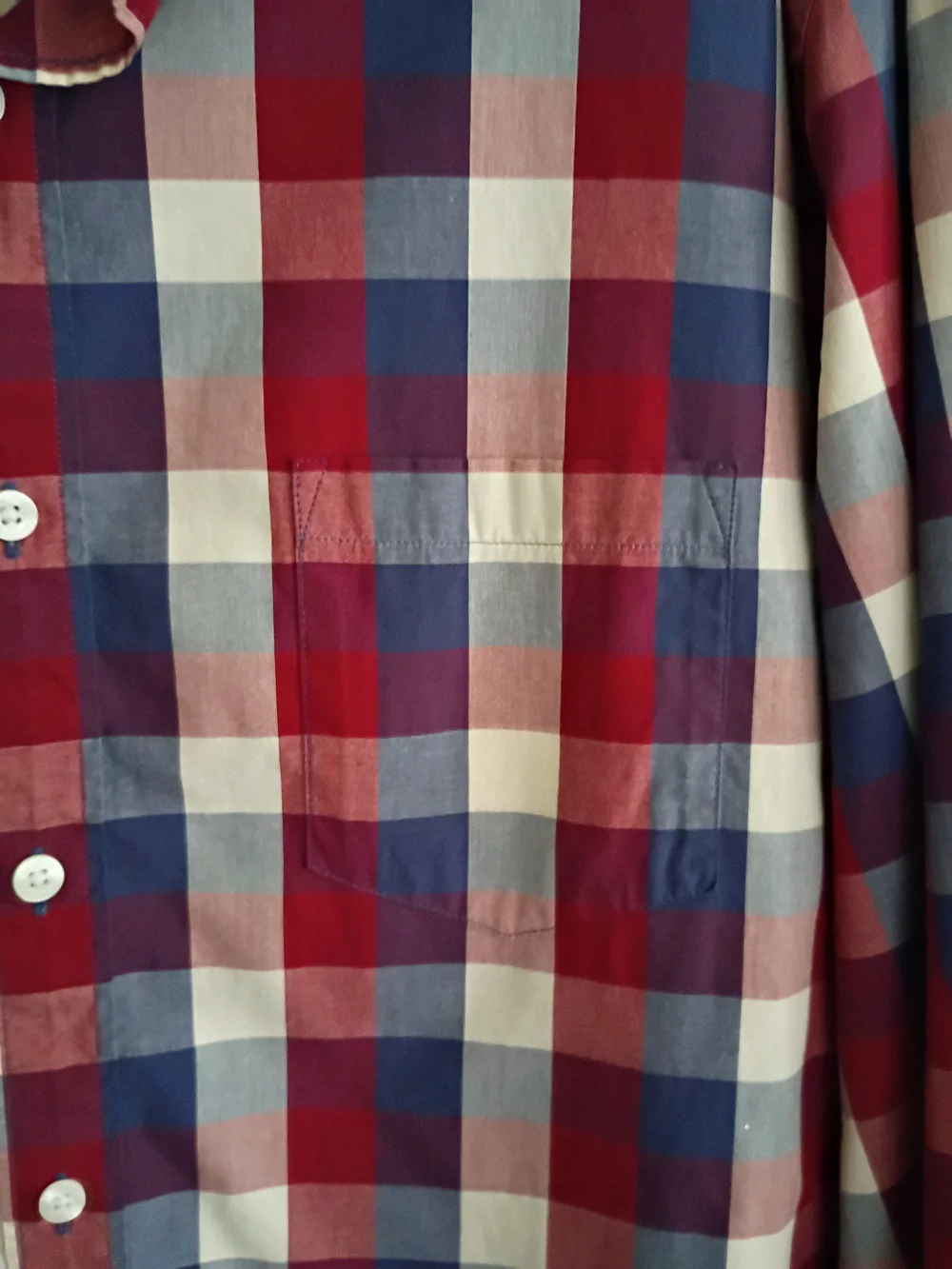 J.Crew Men’s Red and Blue Plaid Button-Down Shirt